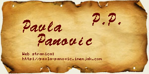 Pavla Panović vizit kartica